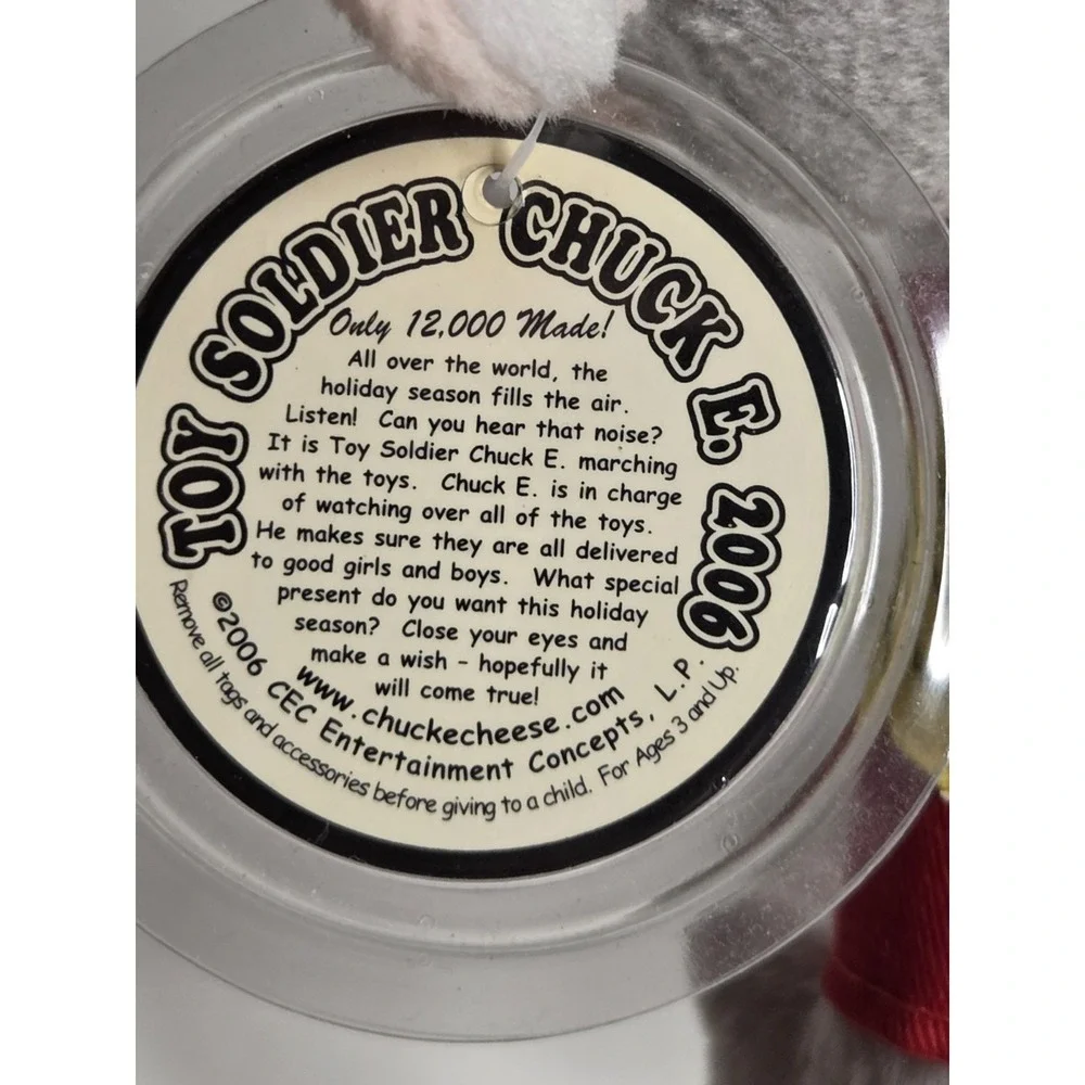 Chuck E. Cheese Soldier Plush - Limited Edition 2006 Collectible SEE DESCRIPTION